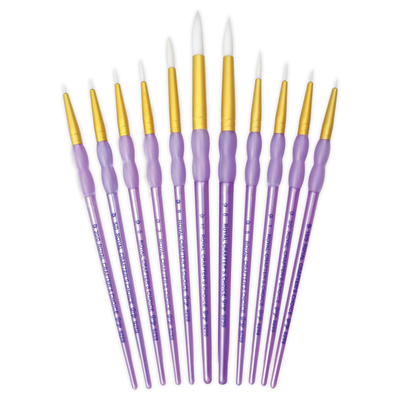 RCC 305 | Crafter's Choice™ 11pc White Taklon Round Brush Set